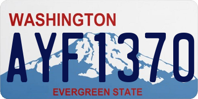 WA license plate AYF1370