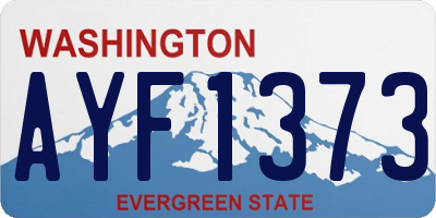 WA license plate AYF1373