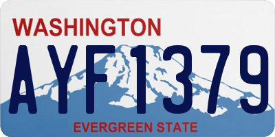 WA license plate AYF1379