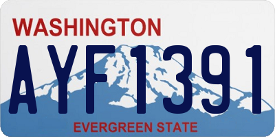 WA license plate AYF1391