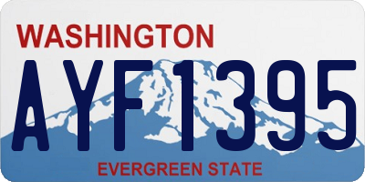 WA license plate AYF1395