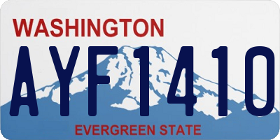 WA license plate AYF1410