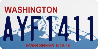 WA license plate AYF1411