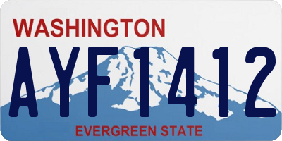 WA license plate AYF1412