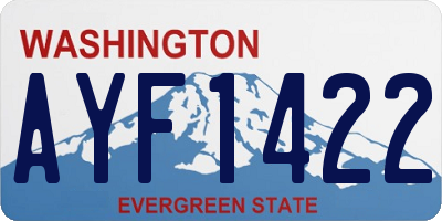 WA license plate AYF1422