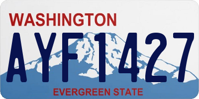 WA license plate AYF1427