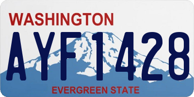 WA license plate AYF1428