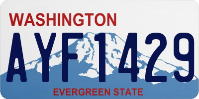 WA license plate AYF1429