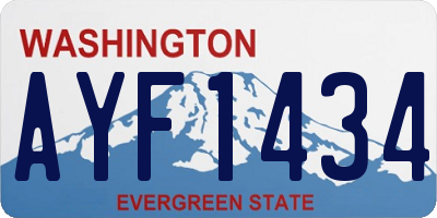 WA license plate AYF1434