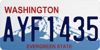 WA license plate AYF1435