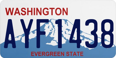 WA license plate AYF1438