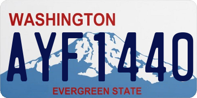WA license plate AYF1440