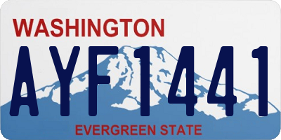 WA license plate AYF1441