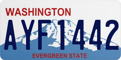 WA license plate AYF1442