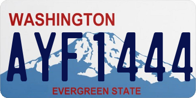 WA license plate AYF1444