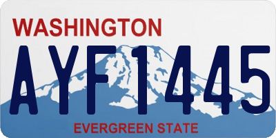 WA license plate AYF1445