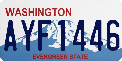 WA license plate AYF1446