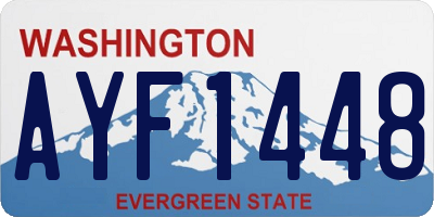 WA license plate AYF1448