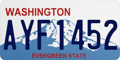 WA license plate AYF1452