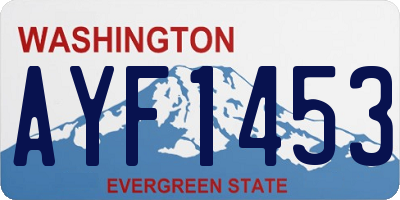 WA license plate AYF1453