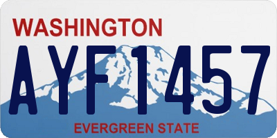 WA license plate AYF1457