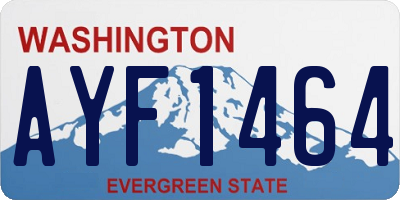 WA license plate AYF1464
