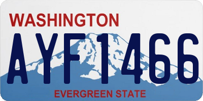 WA license plate AYF1466