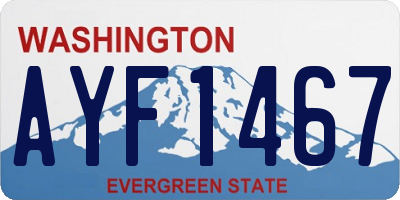 WA license plate AYF1467
