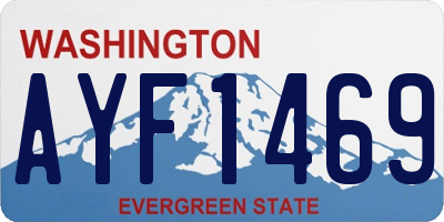 WA license plate AYF1469