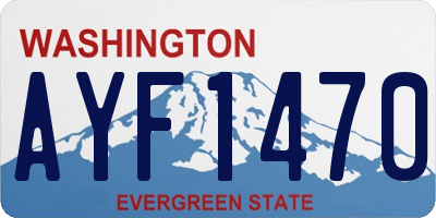 WA license plate AYF1470