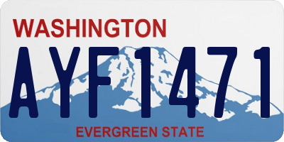 WA license plate AYF1471
