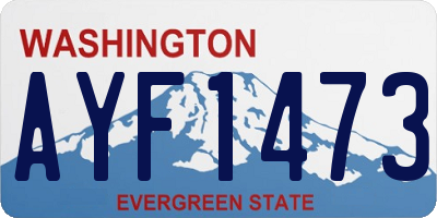 WA license plate AYF1473