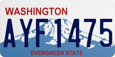 WA license plate AYF1475