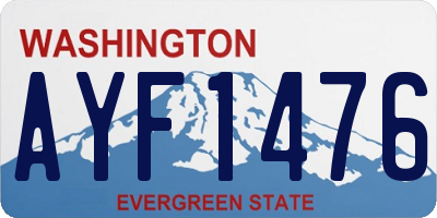 WA license plate AYF1476