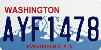 WA license plate AYF1478