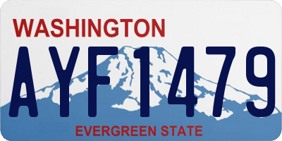 WA license plate AYF1479