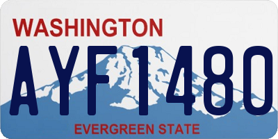 WA license plate AYF1480