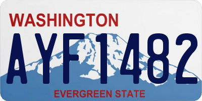 WA license plate AYF1482