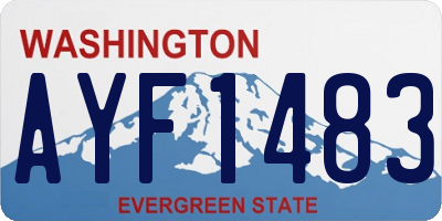 WA license plate AYF1483