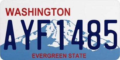 WA license plate AYF1485