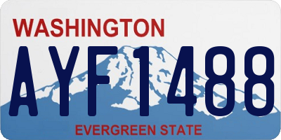 WA license plate AYF1488
