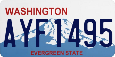 WA license plate AYF1495