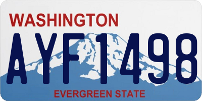 WA license plate AYF1498