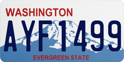 WA license plate AYF1499