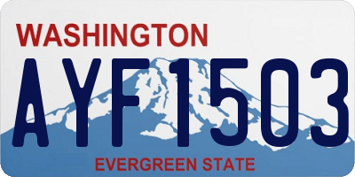 WA license plate AYF1503