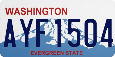 WA license plate AYF1504