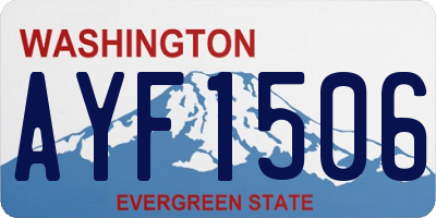 WA license plate AYF1506