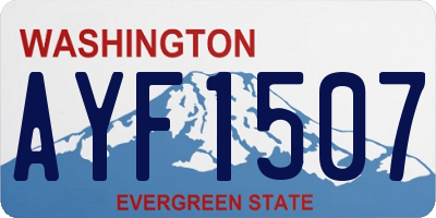 WA license plate AYF1507