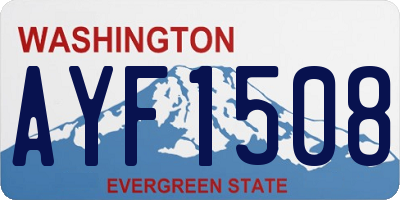 WA license plate AYF1508