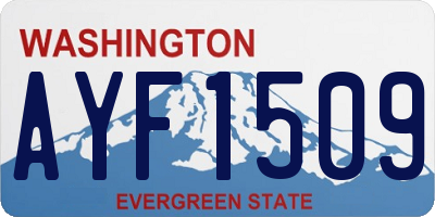 WA license plate AYF1509